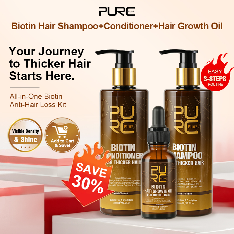 Hair Care Elseve - Zestawy PURC Biotin: Olejek na porost