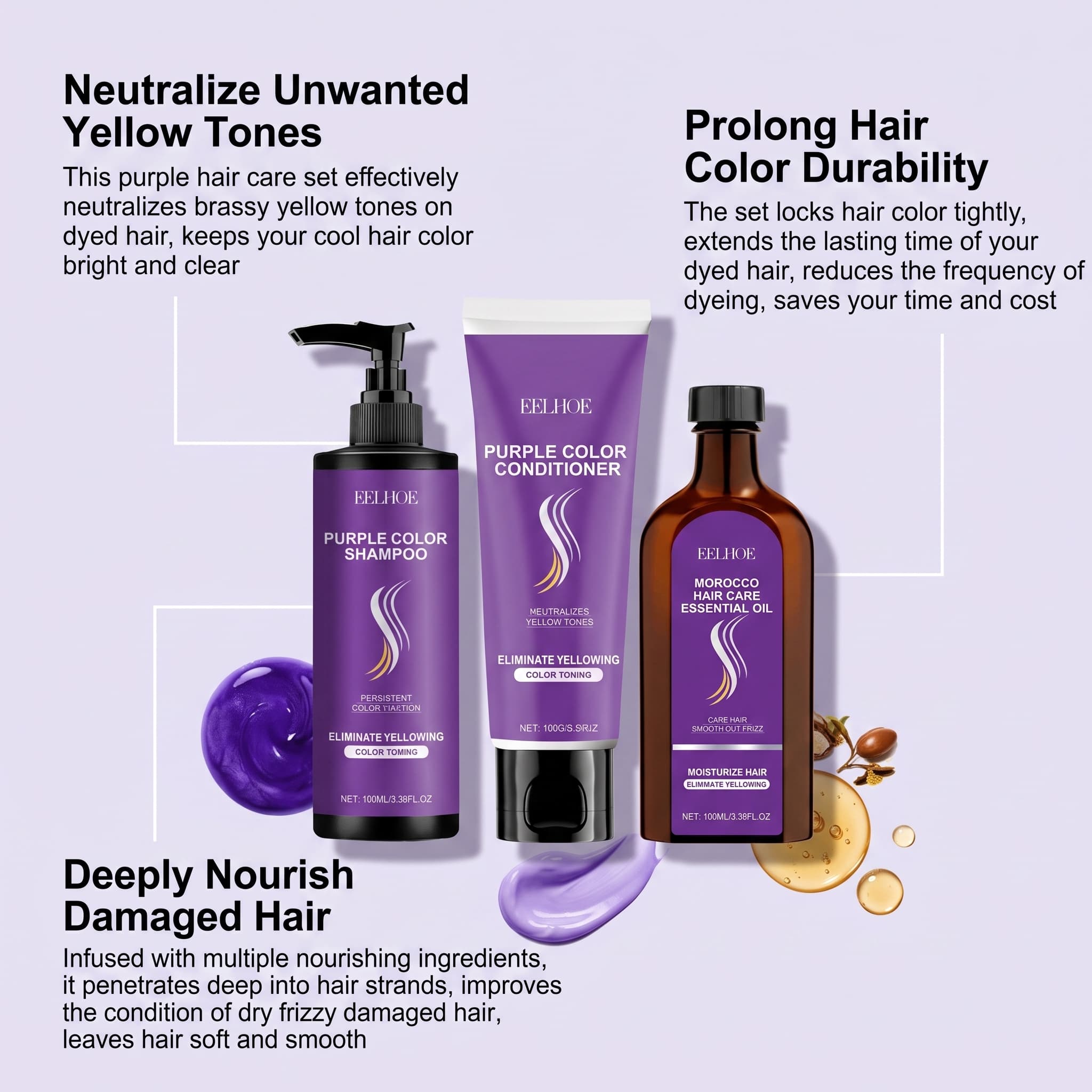 Zestaw szamponu fioletowego z  – Hair Care Hair Serum recenzja i cena